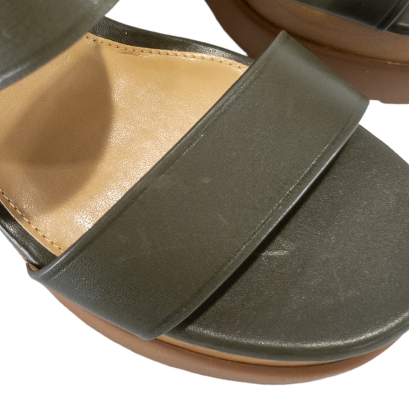 Michael Kors Rhett Platform Lug Sole Green Cushioned Dress Sandals -7.5 - Picture 7 of 7